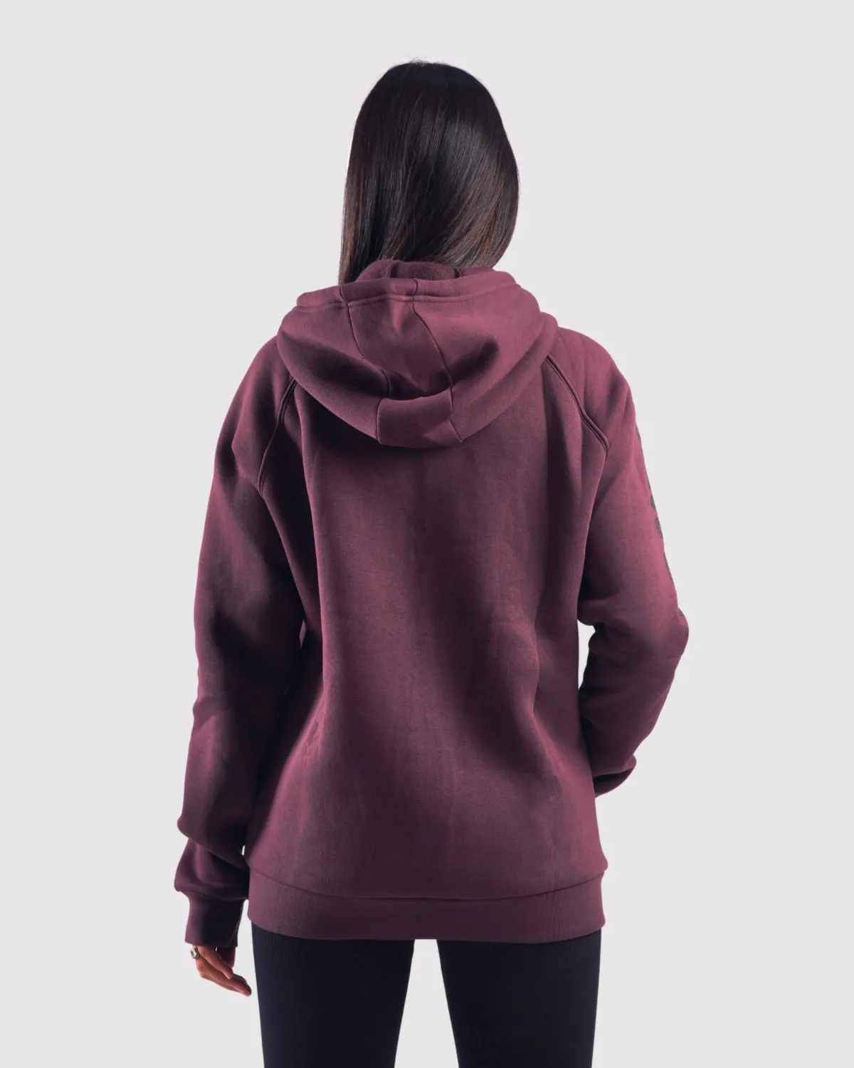 Capital Zip Up Hoodie Women - Burgundy