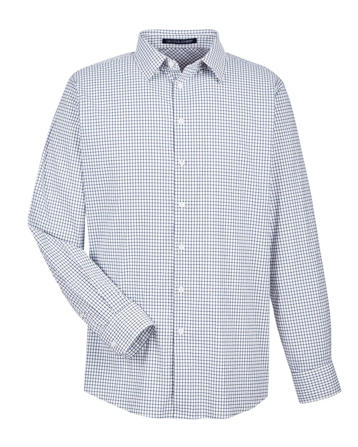 Devon & Jones CrownLux Performance™ Men's Micro Windowpane Shirt