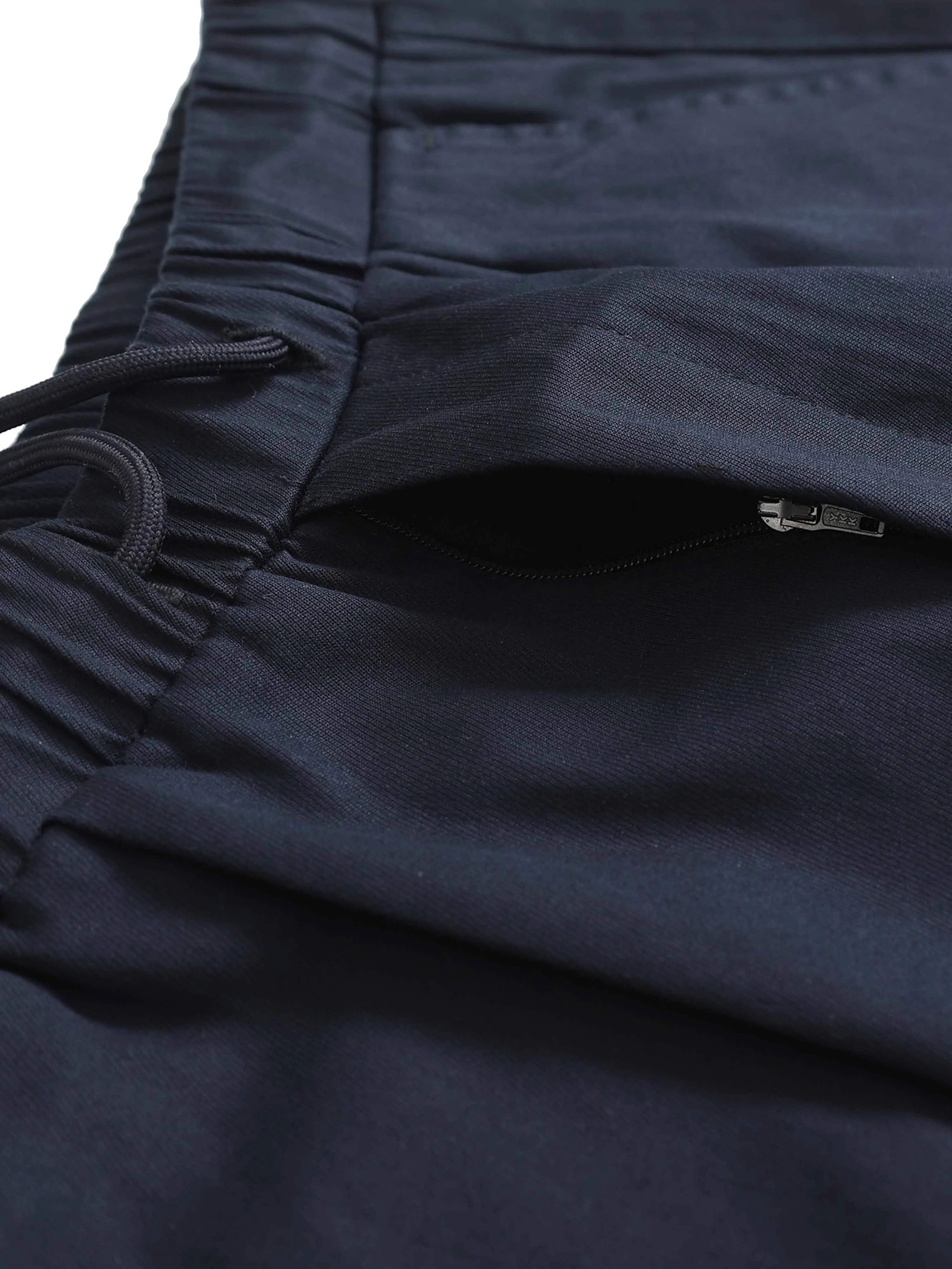Rich Cotton Navy Flexi Waist Ankle Pant