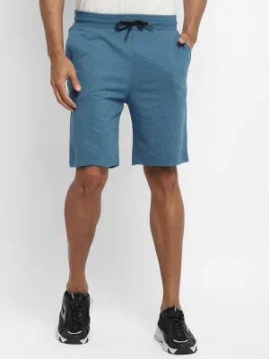 Turtle Men Blue Melange Shorts