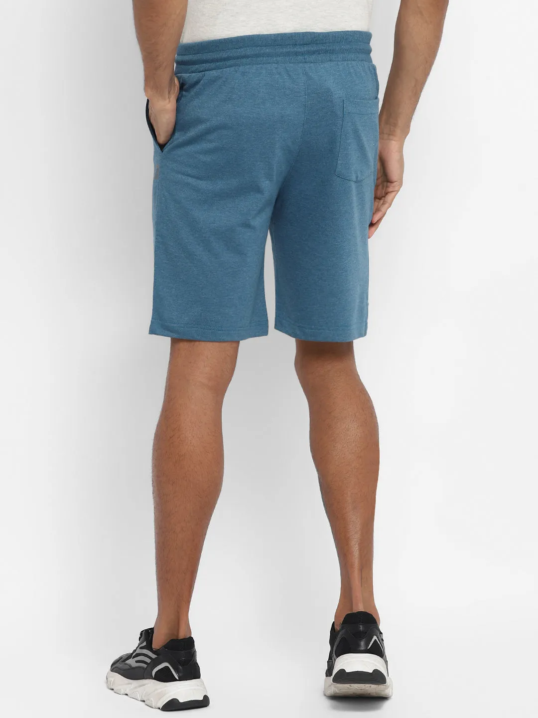 Turtle Men Blue Melange Shorts