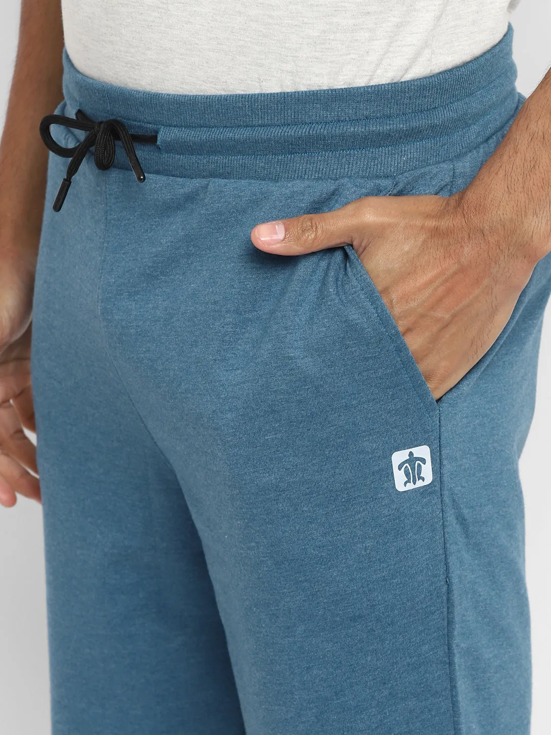 Turtle Men Blue Melange Shorts