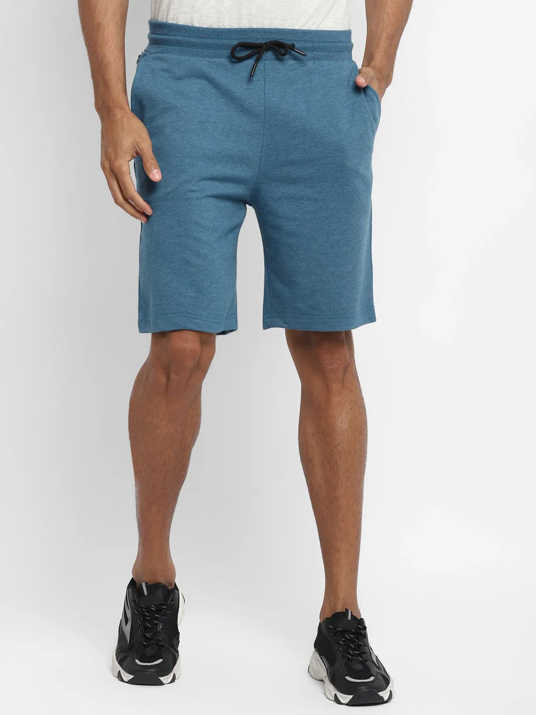 Turtle Men Blue Melange Shorts