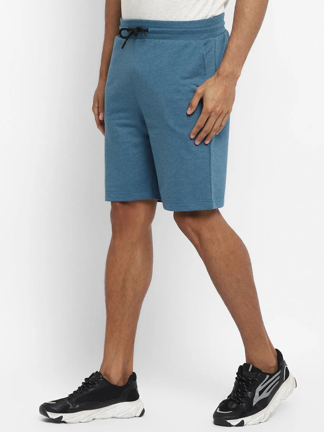 Turtle Men Blue Melange Shorts