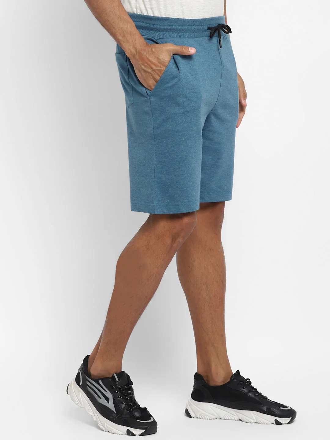Turtle Men Blue Melange Shorts